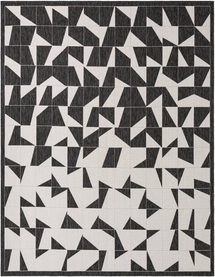 Detail image of 12' x 12' Easy-Clean Modern Indoor / Outdoor Square Rug
