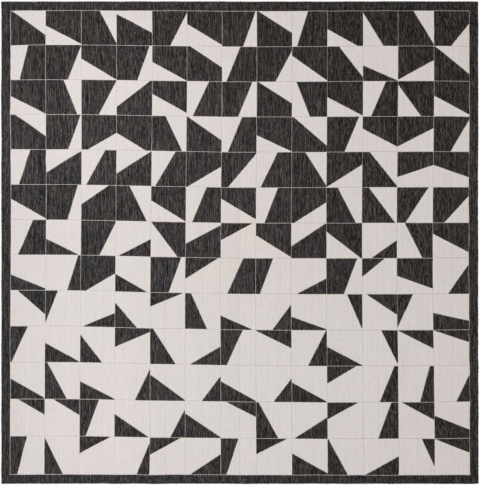12' x 12' Easy-Clean Modern Indoor / Outdoor Square Rug