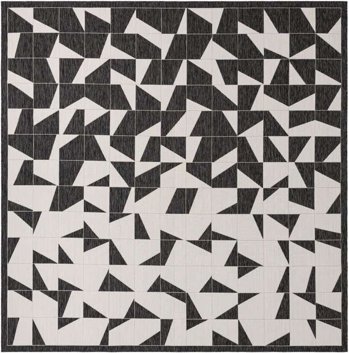 12' x 12' Easy-Clean Modern Indoor / Outdoor Square Rug