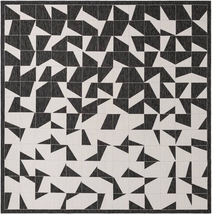 Detail image of 12' x 12' Easy-Clean Modern Indoor / Outdoor Square Rug