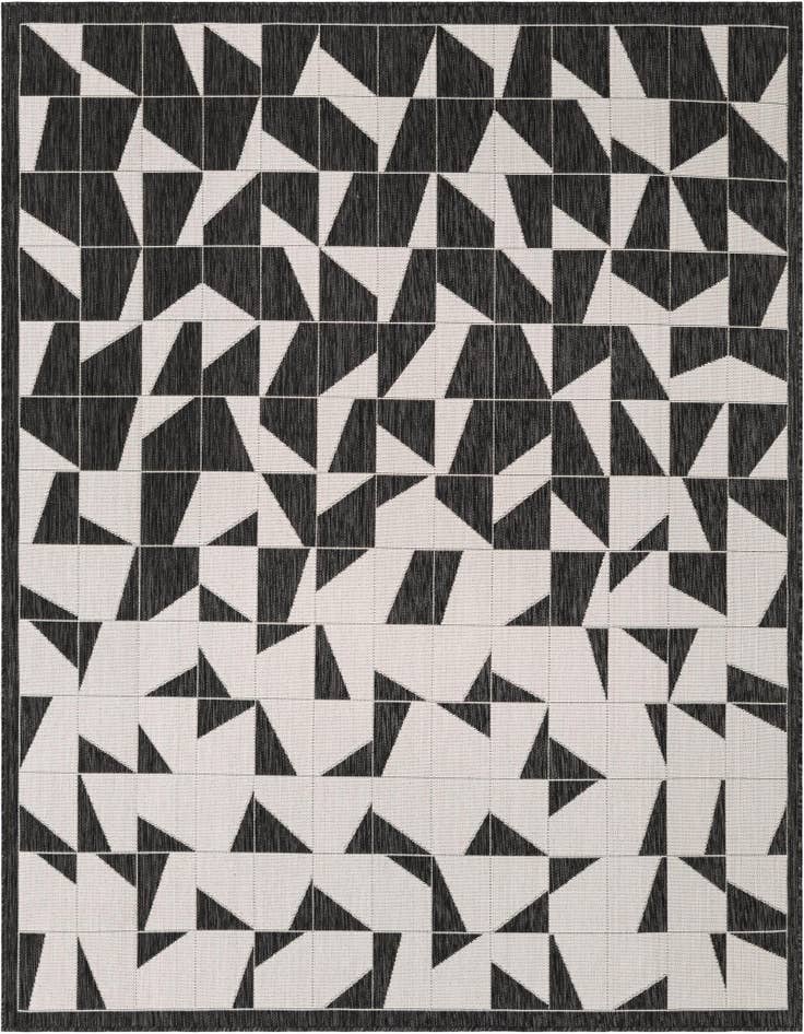 Detail image of 7' 10 x 7' 10 Easy-Clean Modern Indoor / Outdoor Square Rug