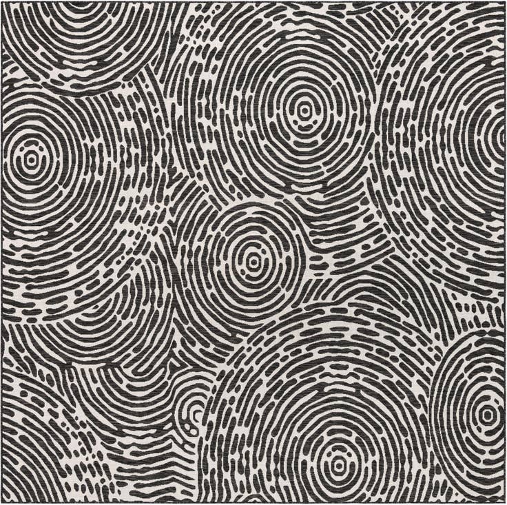 Detail image of 10' x 10' Easy-Clean Modern Indoor / Outdoor Square Rug