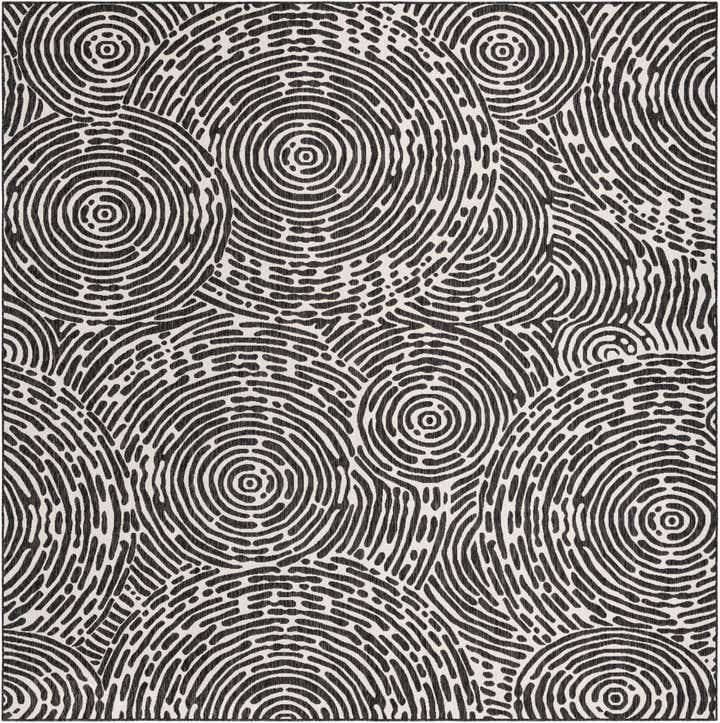 12' x 12' Easy-Clean Modern Indoor / Outdoor Square Rug