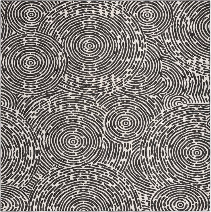Detail image of 12' x 12' Easy-Clean Modern Indoor / Outdoor Square Rug