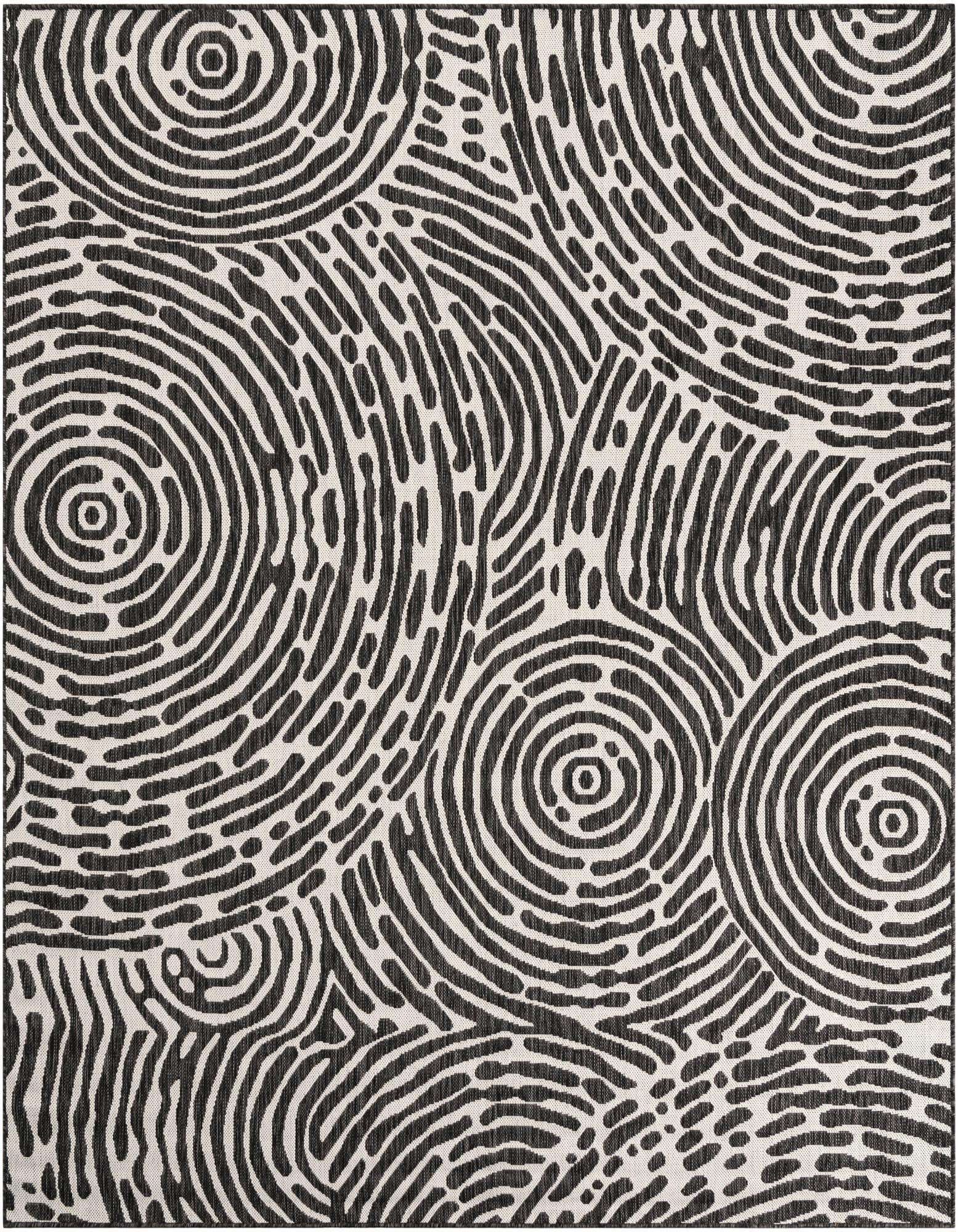7' 10 x 7' 10 Easy-Clean Modern Indoor / Outdoor Square Rug