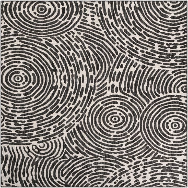 Detail image of 7' 10 x 7' 10 Easy-Clean Modern Indoor / Outdoor Square Rug