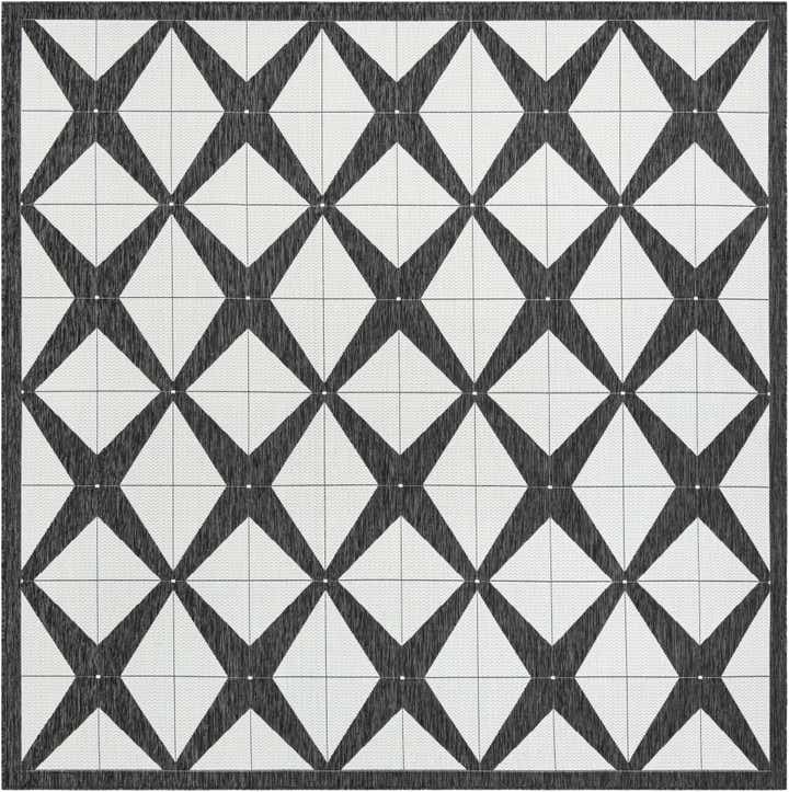 10' x 10' Easy-Clean Modern Indoor / Outdoor Square Rug