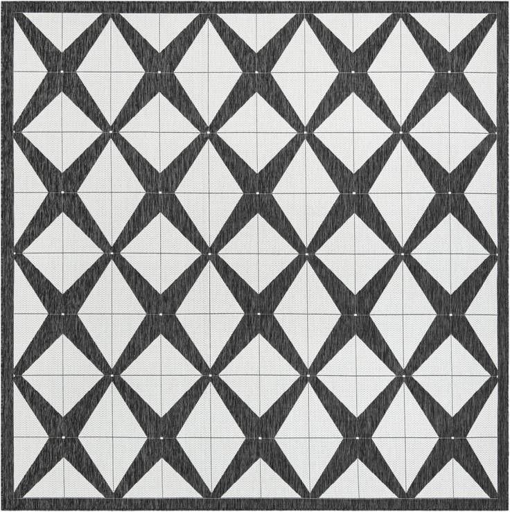 Detail image of 10' x 10' Easy-Clean Modern Indoor / Outdoor Square Rug