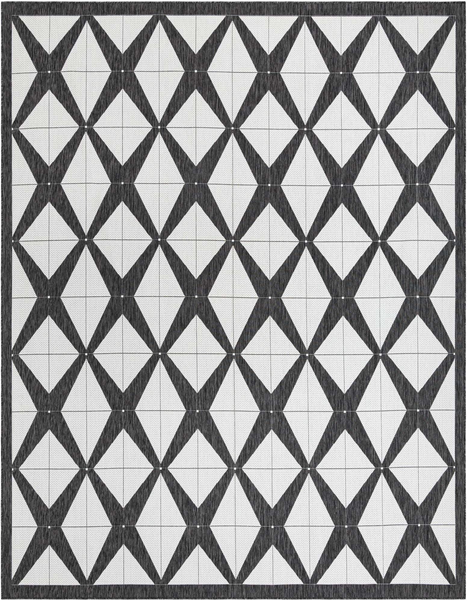 12' x 12' Easy-Clean Modern Indoor / Outdoor Square Rug