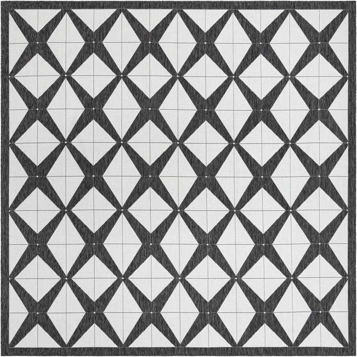 12' x 12' Easy-Clean Modern Indoor / Outdoor Square Rug