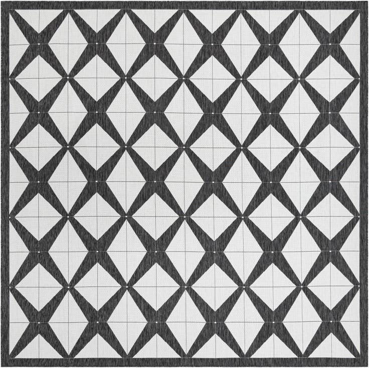 Detail image of 12' x 12' Easy-Clean Modern Indoor / Outdoor Square Rug