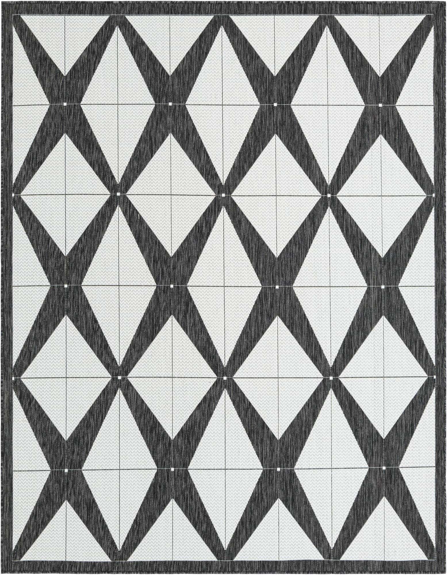 7' 10 x 7' 10 Easy-Clean Modern Indoor / Outdoor Square Rug