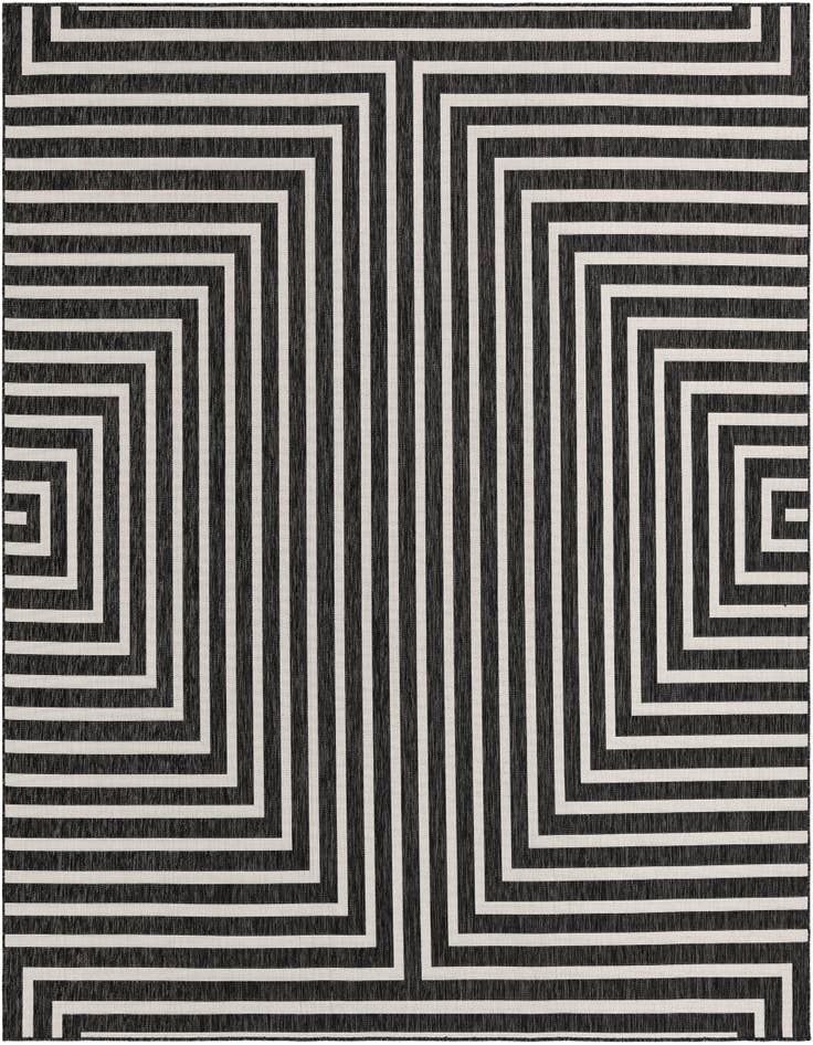 Detail image of 10' x 10' Easy-Clean Modern Indoor / Outdoor Square Rug