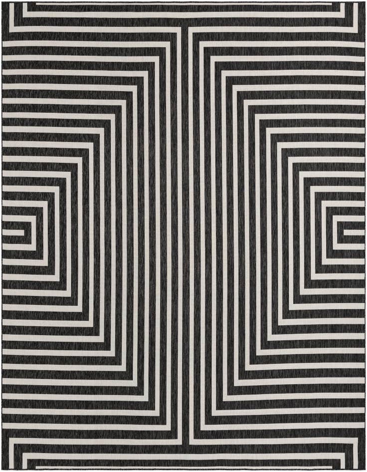 Detail image of 12' x 12' Easy-Clean Modern Indoor / Outdoor Square Rug