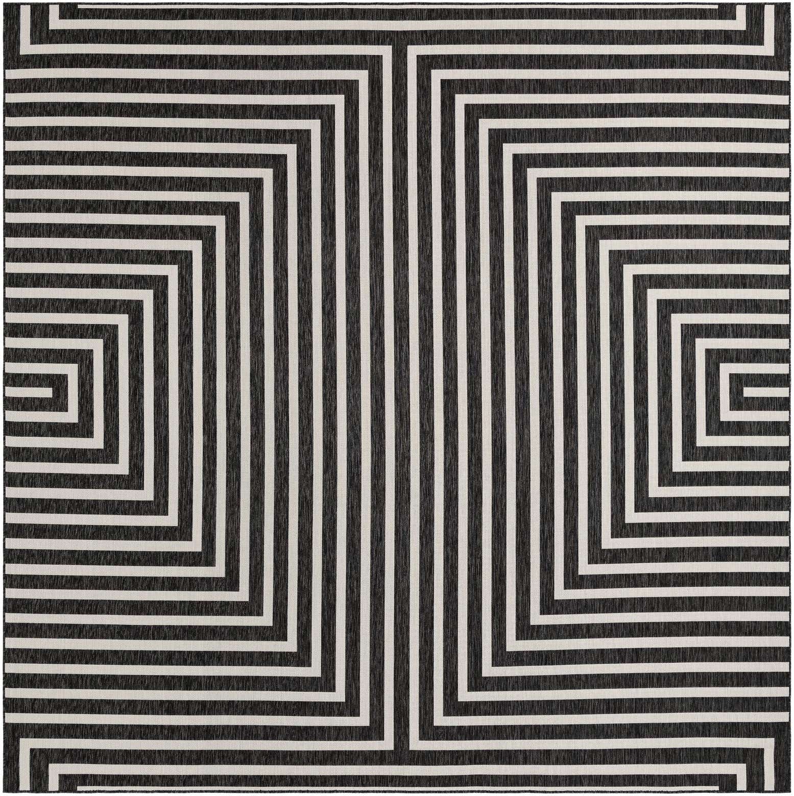 12' x 12' Easy-Clean Modern Indoor / Outdoor Square Rug