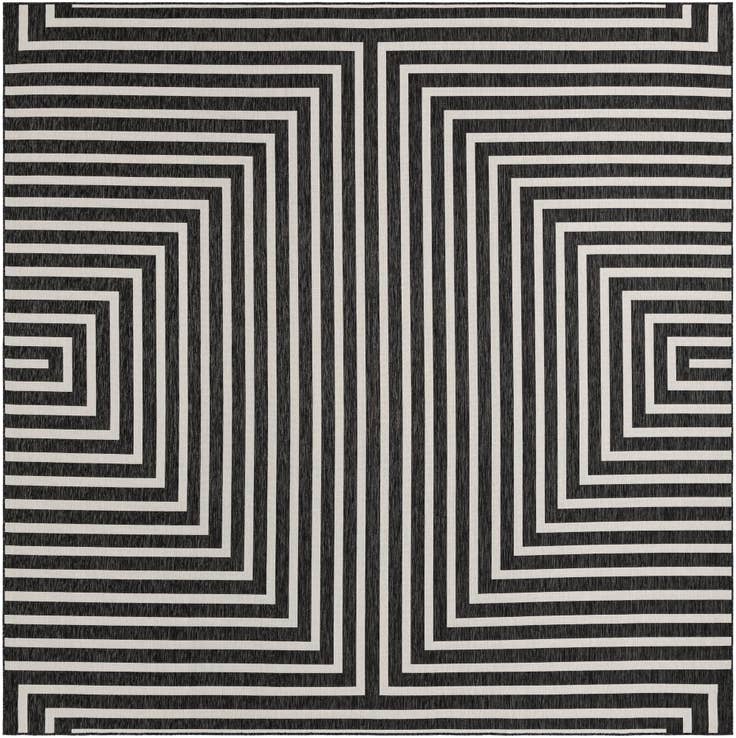 Detail image of 12' x 12' Easy-Clean Modern Indoor / Outdoor Square Rug