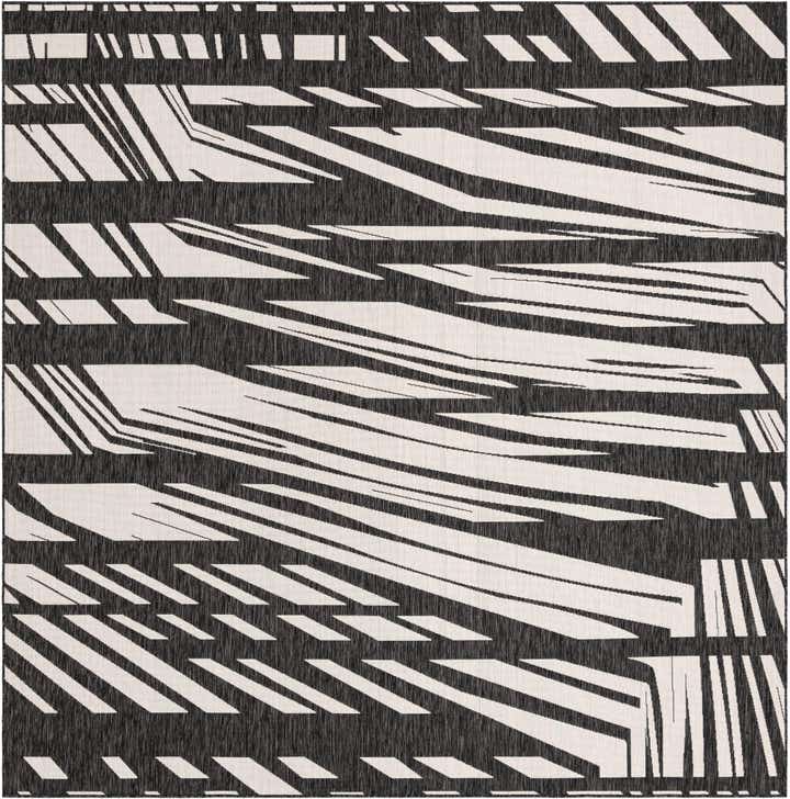 10' x 10' Easy-Clean Modern Indoor / Outdoor Square Rug