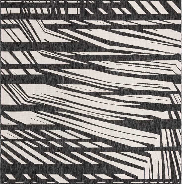 Detail image of 10' x 10' Easy-Clean Modern Indoor / Outdoor Square Rug