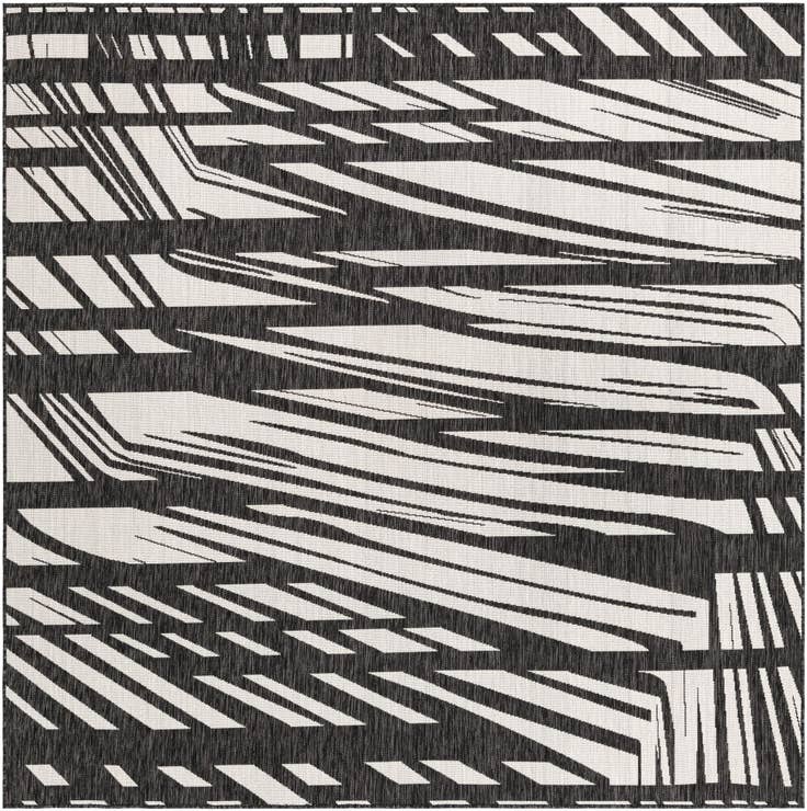 Detail image of 7' 10 x 7' 10 Easy-Clean Modern Indoor / Outdoor Square Rug