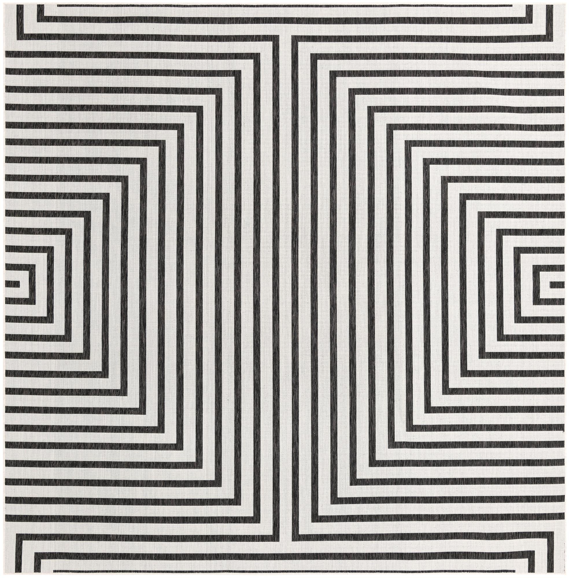 10' x 10' Easy-Clean Modern Indoor / Outdoor Square Rug