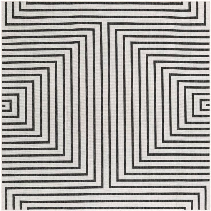 Detail image of 7' 10 x 7' 10 Easy-Clean Modern Indoor / Outdoor Square Rug