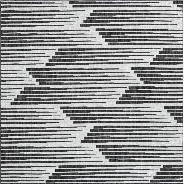 Detail image of 7' 10 x 7' 10 Easy-Clean Modern Indoor / Outdoor Square Rug
