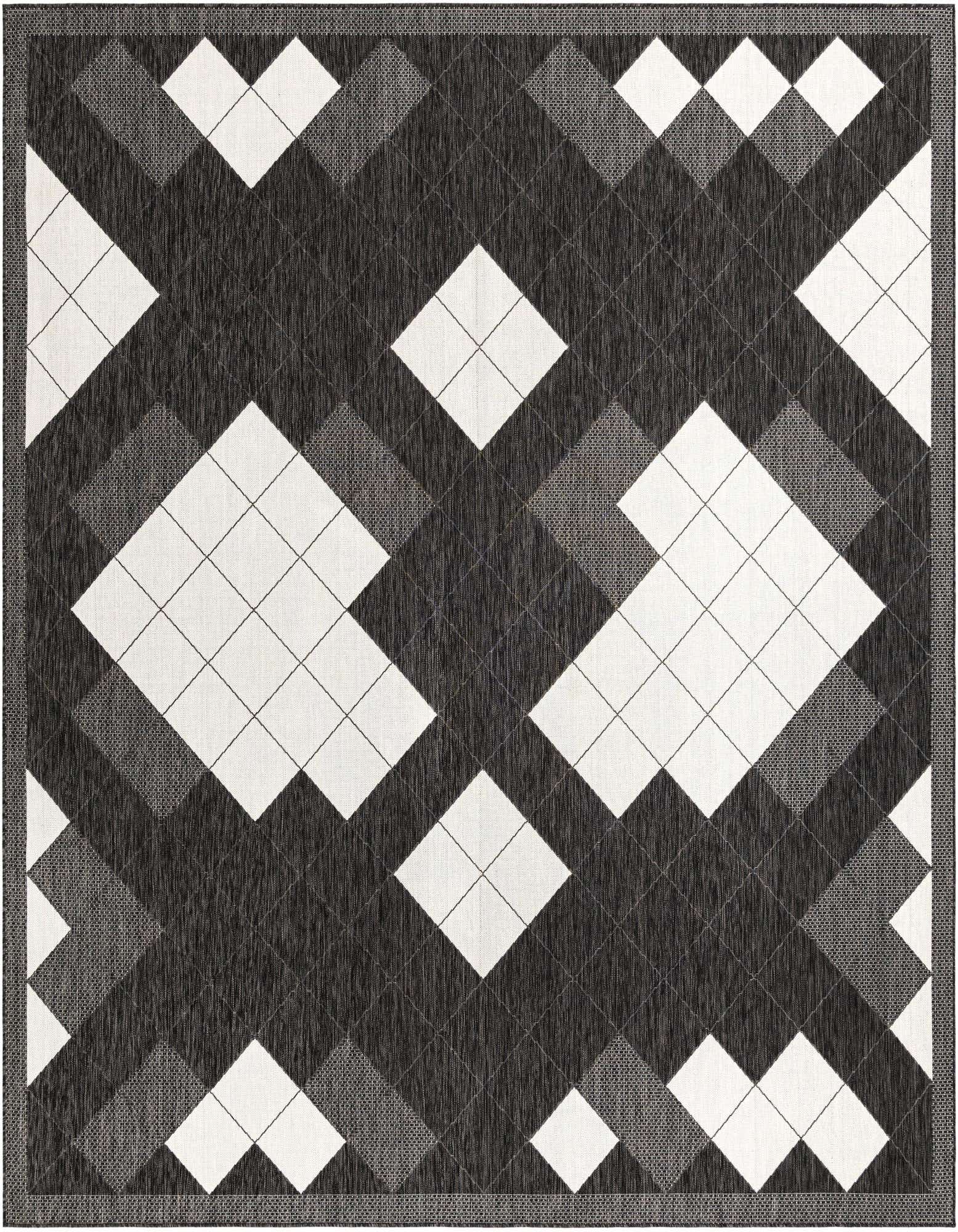 12' x 12' Easy-Clean Modern Indoor / Outdoor Square Rug