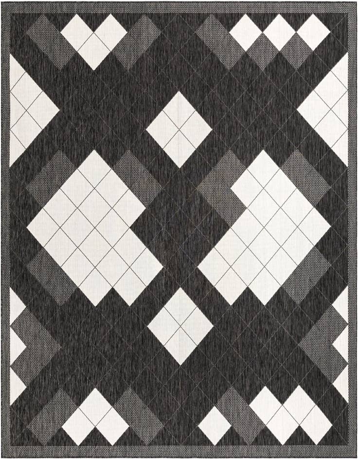 Detail image of 12' x 12' Easy-Clean Modern Indoor / Outdoor Square Rug