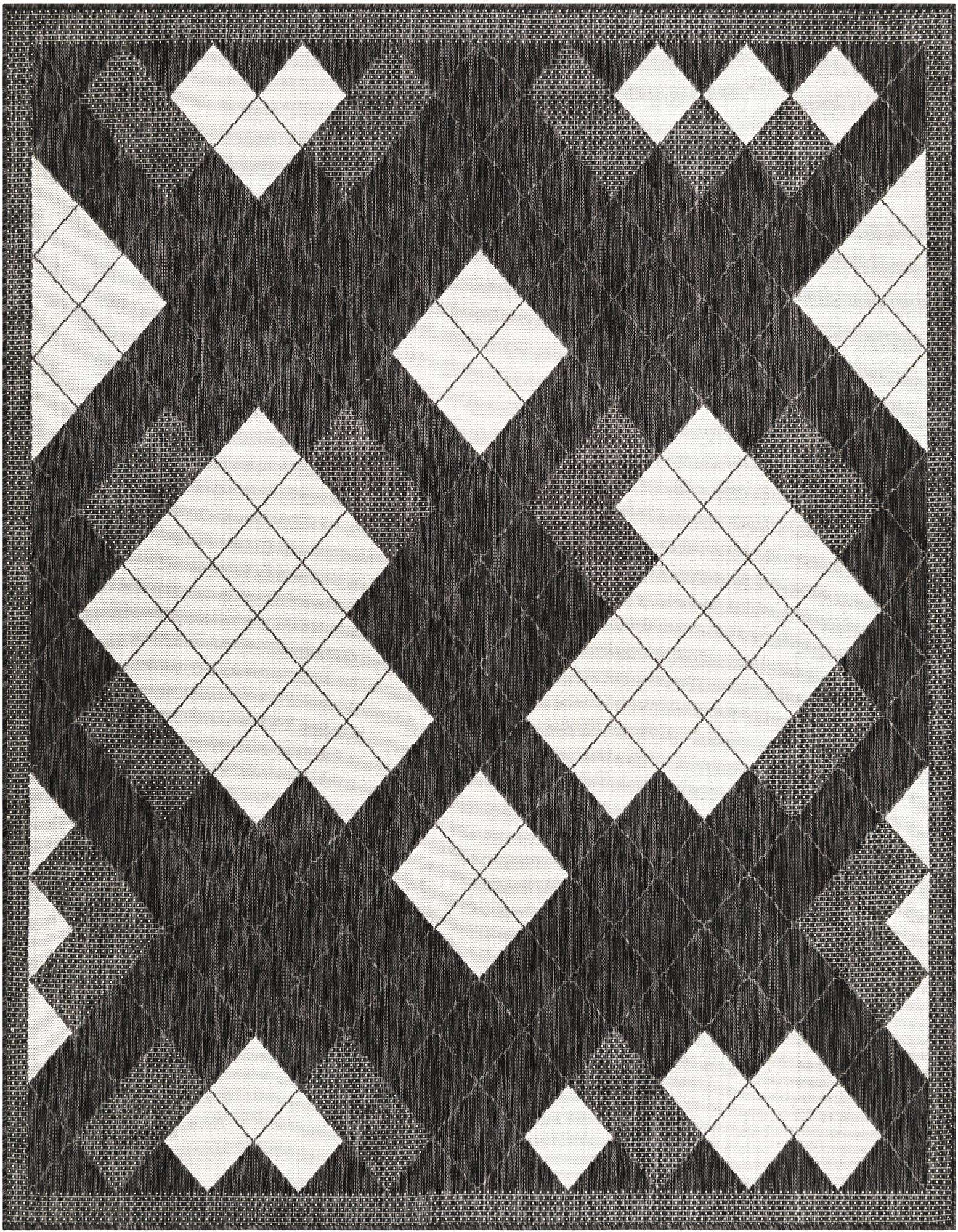 7' 10 x 7' 10 Easy-Clean Modern Indoor / Outdoor Square Rug