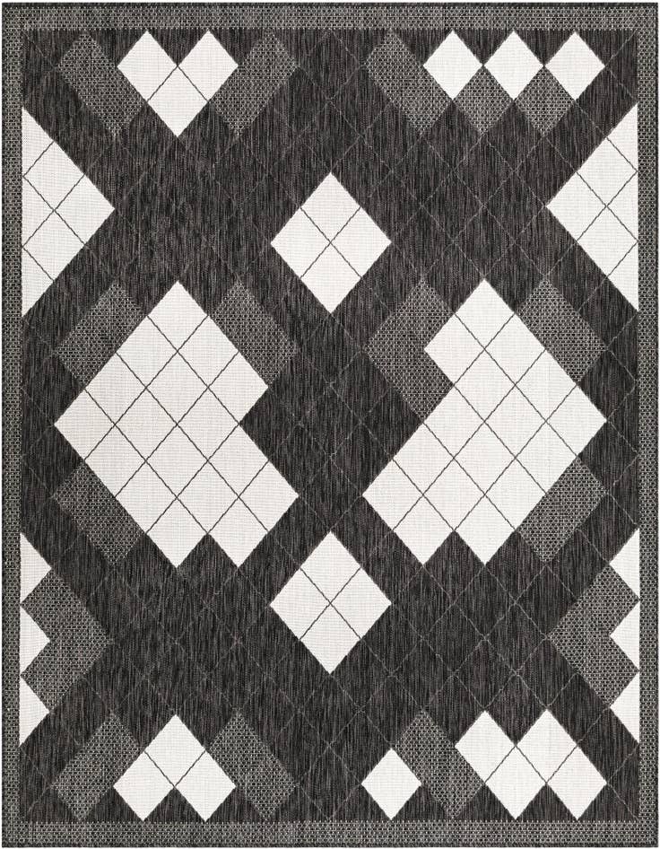 Detail image of 7' 10 x 7' 10 Easy-Clean Modern Indoor / Outdoor Square Rug