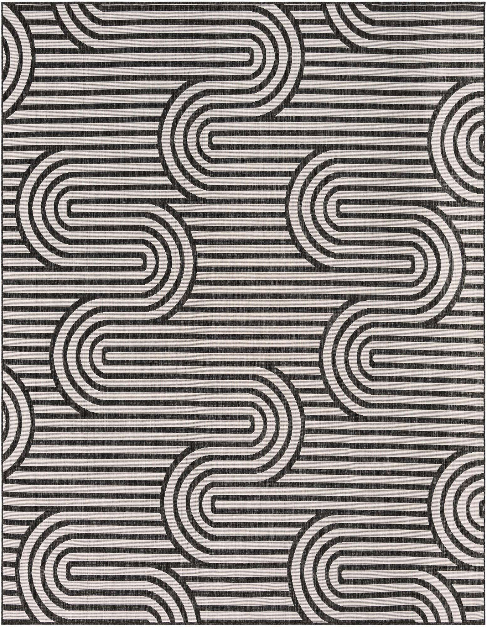 10' x 10' Easy-Clean Modern Indoor / Outdoor Square Rug