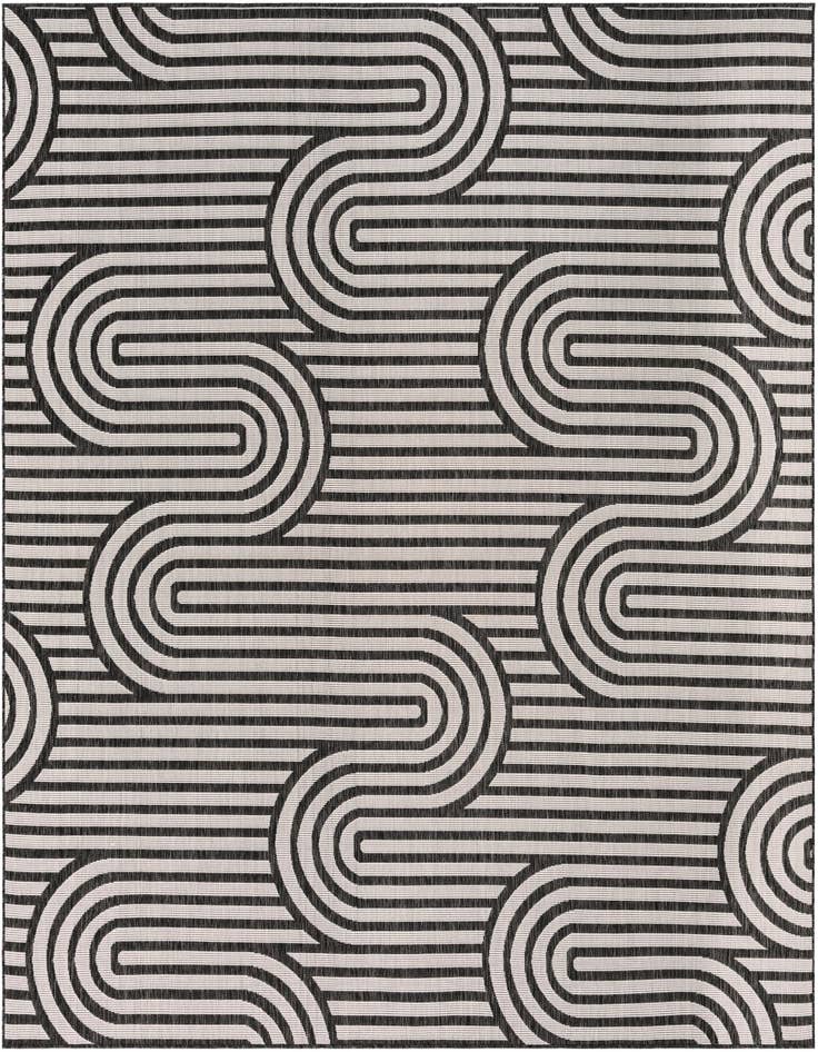 Detail image of 10' x 10' Easy-Clean Modern Indoor / Outdoor Square Rug