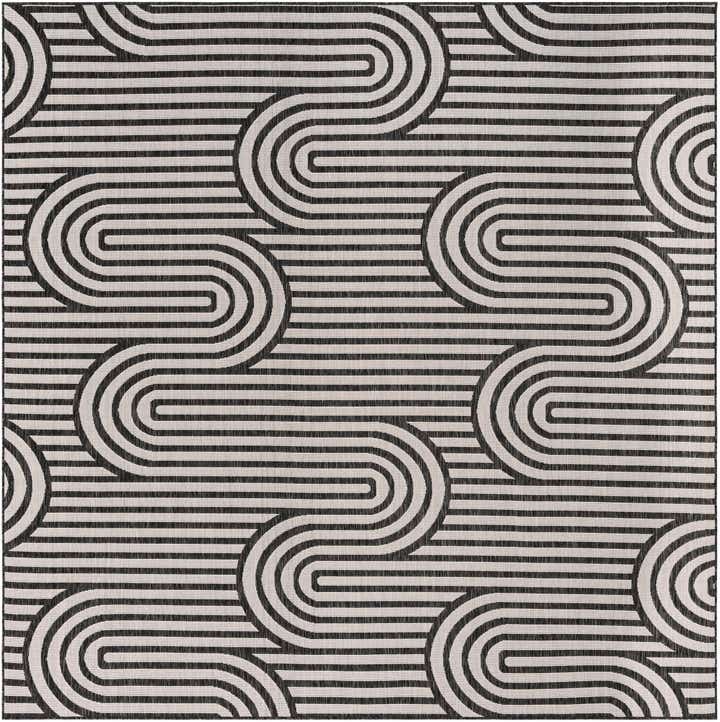 10' x 10' Easy-Clean Modern Indoor / Outdoor Square Rug