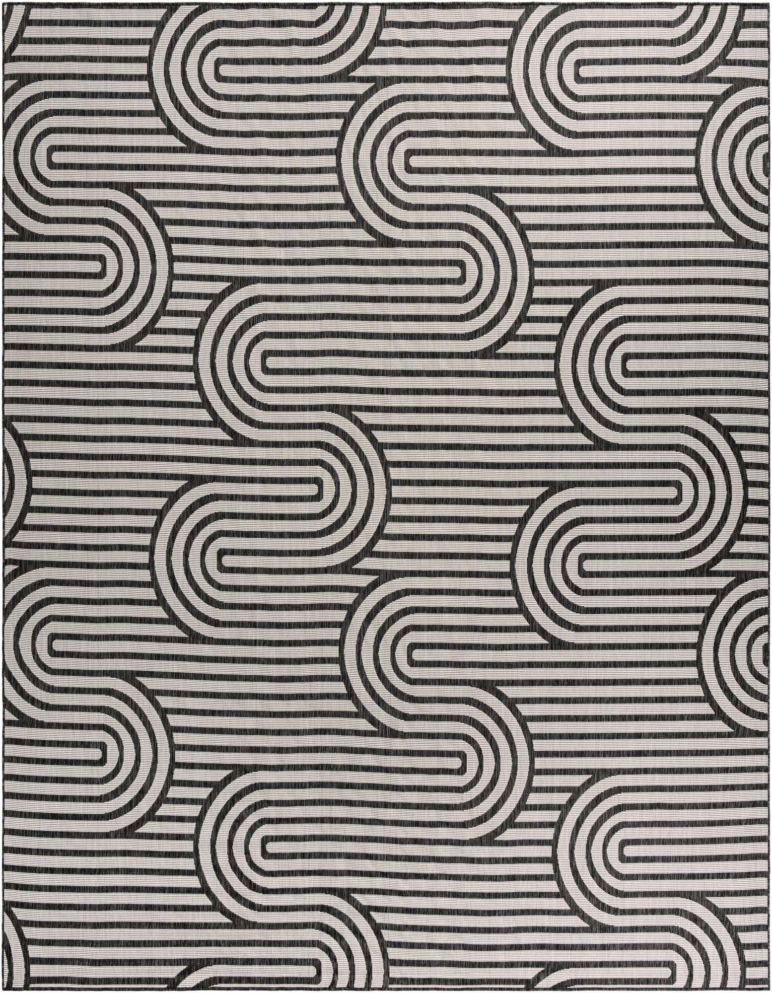 12' x 12' Easy-Clean Modern Indoor / Outdoor Square Rug