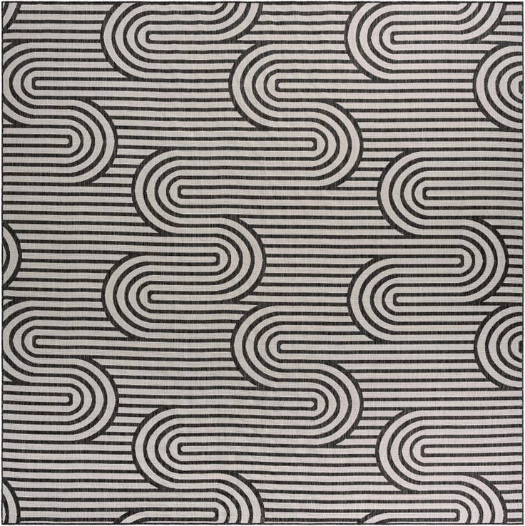 Detail image of 12' x 12' Easy-Clean Modern Indoor / Outdoor Square Rug