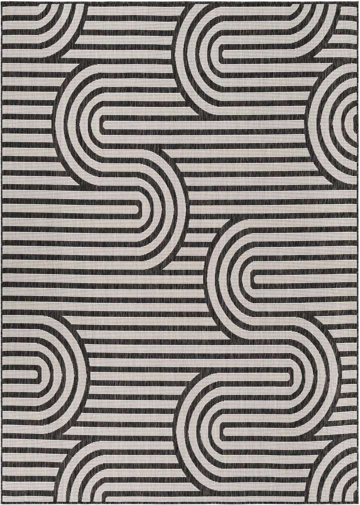 7' 10 x 7' 10 Easy-Clean Modern Indoor / Outdoor Square Rug