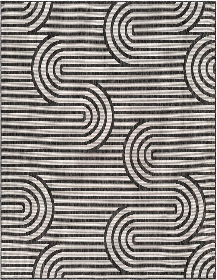 Detail image of 7' 10 x 7' 10 Easy-Clean Modern Indoor / Outdoor Square Rug