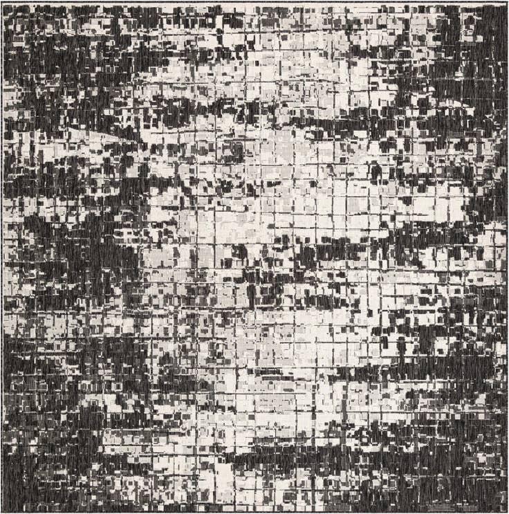 Detail image of 10' x 10' Easy-Clean Modern Indoor / Outdoor Square Rug