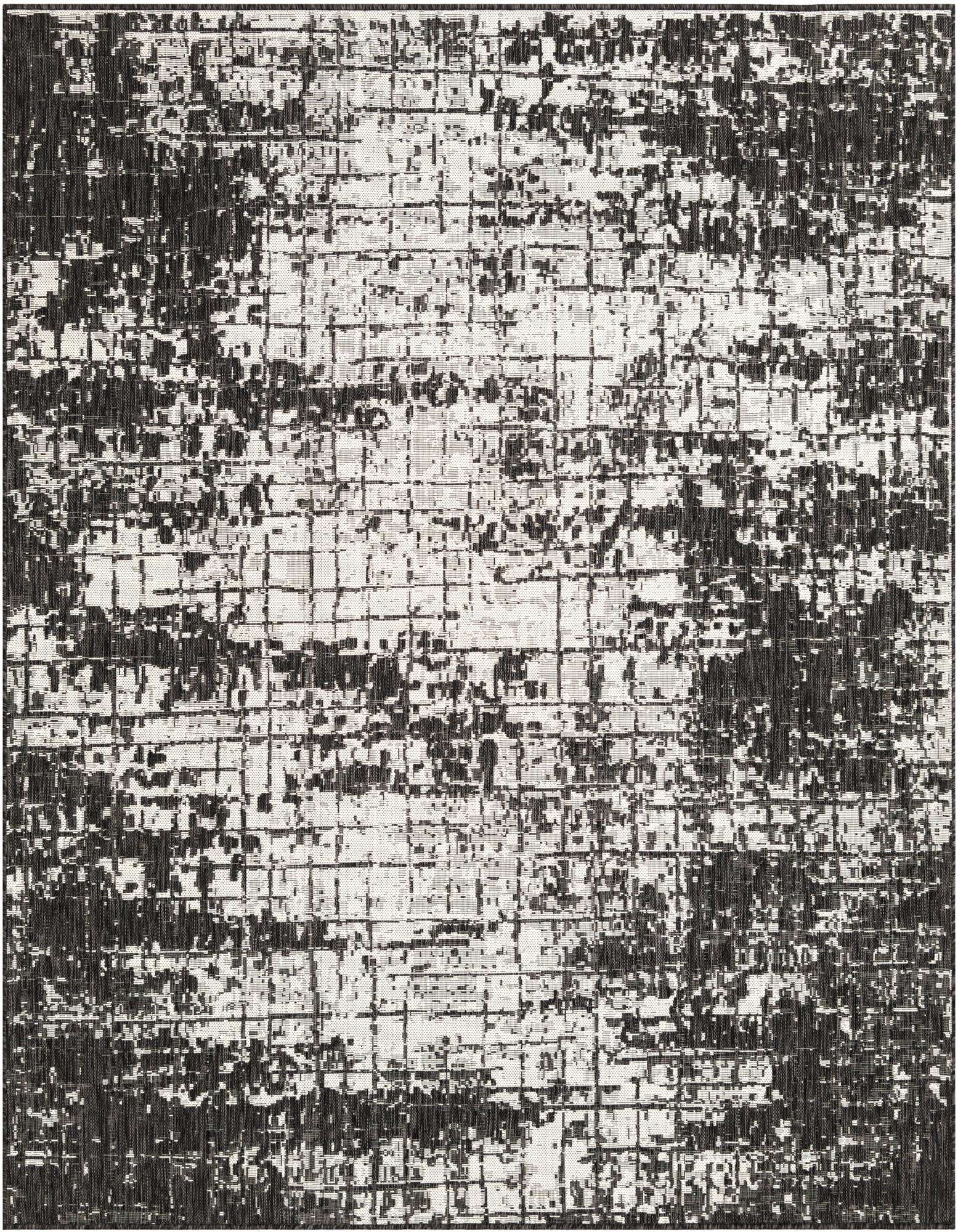 7' 10 x 7' 10 Easy-Clean Modern Indoor / Outdoor Square Rug