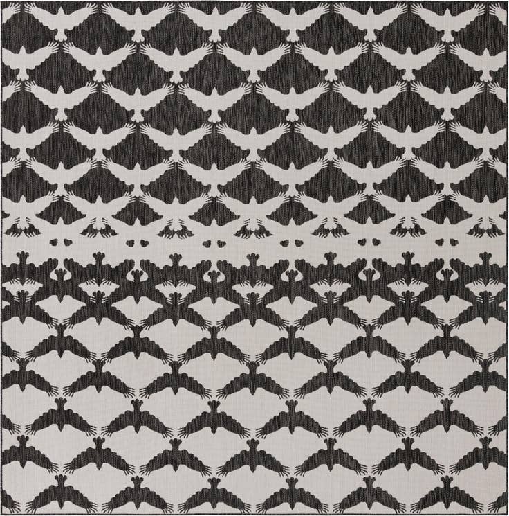 Detail image of 10' x 10' Easy-Clean Modern Indoor / Outdoor Square Rug