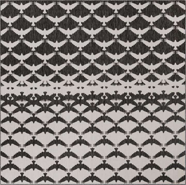 12' x 12' Easy-Clean Modern Indoor / Outdoor Square Rug