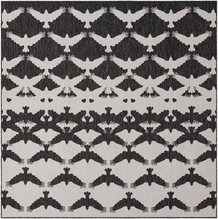 Detail image of 7' 10 x 7' 10 Easy-Clean Modern Indoor / Outdoor Square Rug