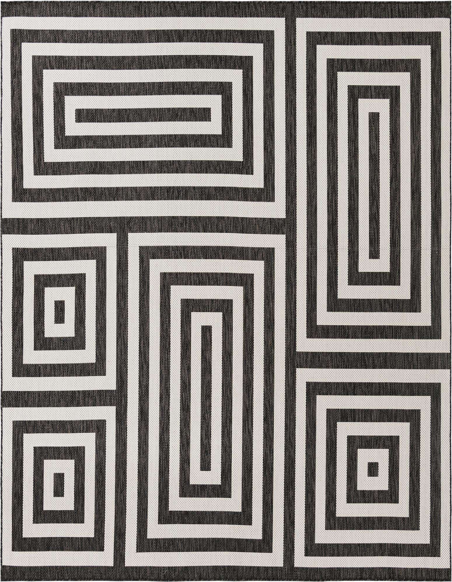10' x 10' Easy-Clean Modern Indoor / Outdoor Square Rug