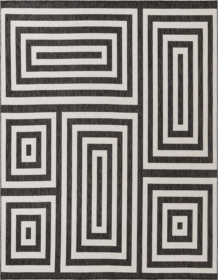 Detail image of 10' x 10' Easy-Clean Modern Indoor / Outdoor Square Rug