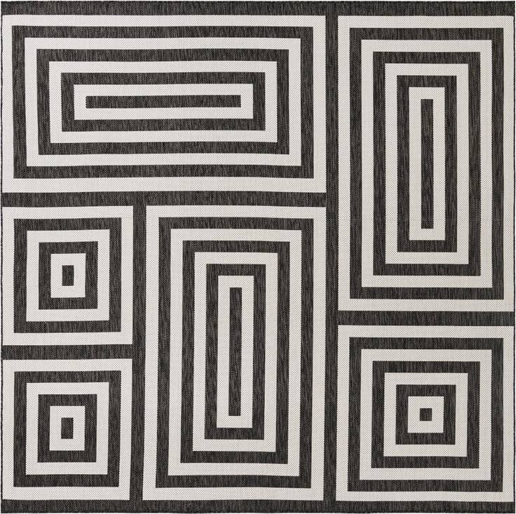 Detail image of 10' x 10' Easy-Clean Modern Indoor / Outdoor Square Rug