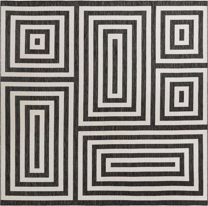 12' x 12' Easy-Clean Modern Indoor / Outdoor Square Rug