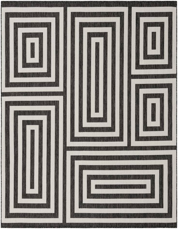 Detail image of 7' 10 x 7' 10 Easy-Clean Modern Indoor / Outdoor Square Rug