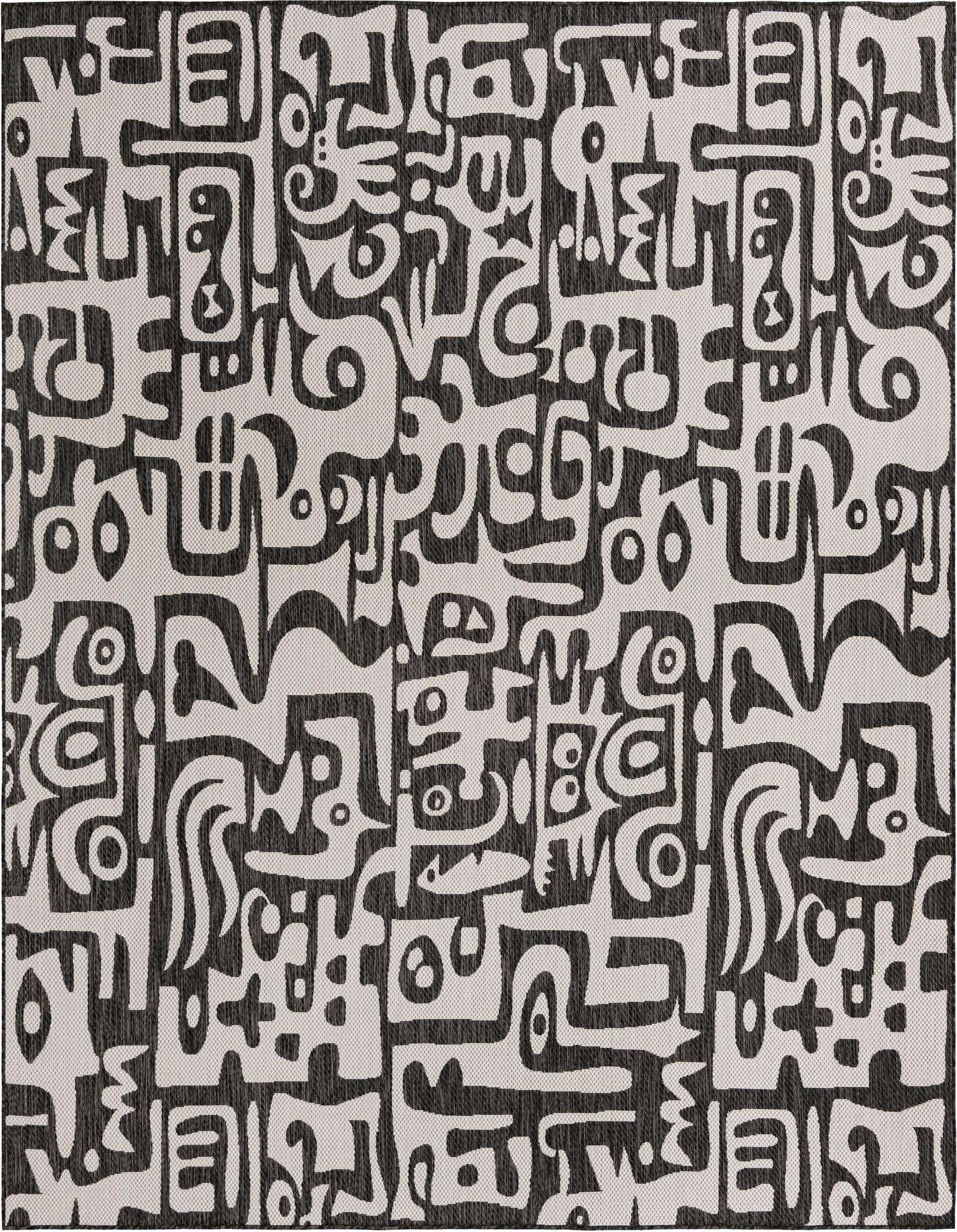 10' x 10' Easy-Clean Modern Indoor / Outdoor Square Rug
