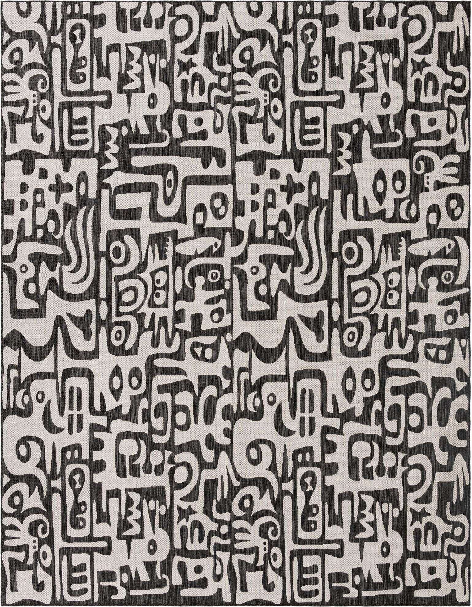 12' x 12' Easy-Clean Modern Indoor / Outdoor Square Rug