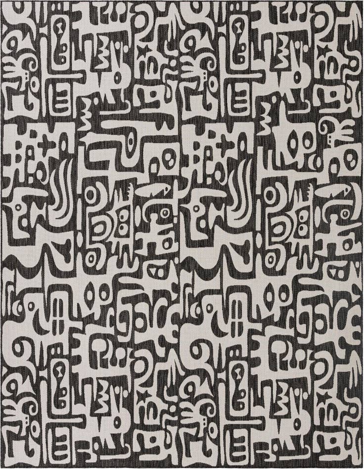 Detail image of 12' x 12' Easy-Clean Modern Indoor / Outdoor Square Rug